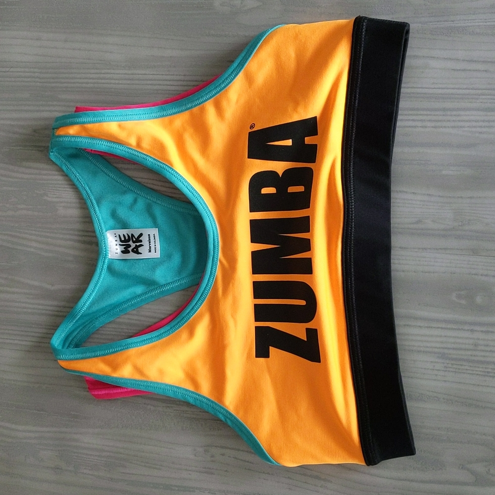 Colorblock sports bra by Zumba